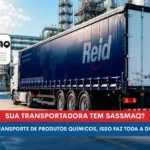 Caminhão da TRANS REID certificada com SASSMAQ para transporte de produtos químicos